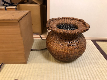 池田瓢阿作 竹籠花入の買取 - 竹工芸